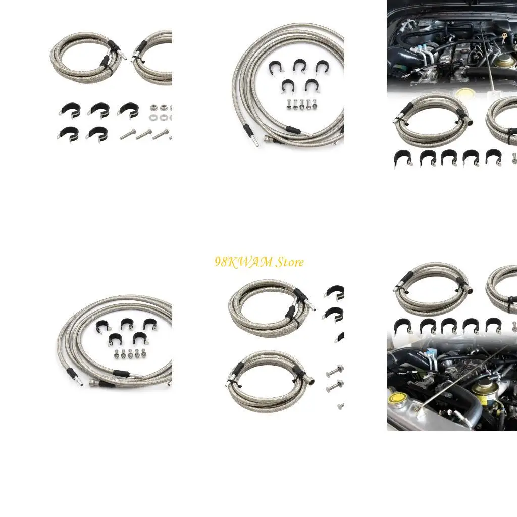 Line Repair for 2004-2010 Full-Size Pickup Service, 2 Hose Assemblies with Prebuilt End Fittings and Mounting Hardware 68UF