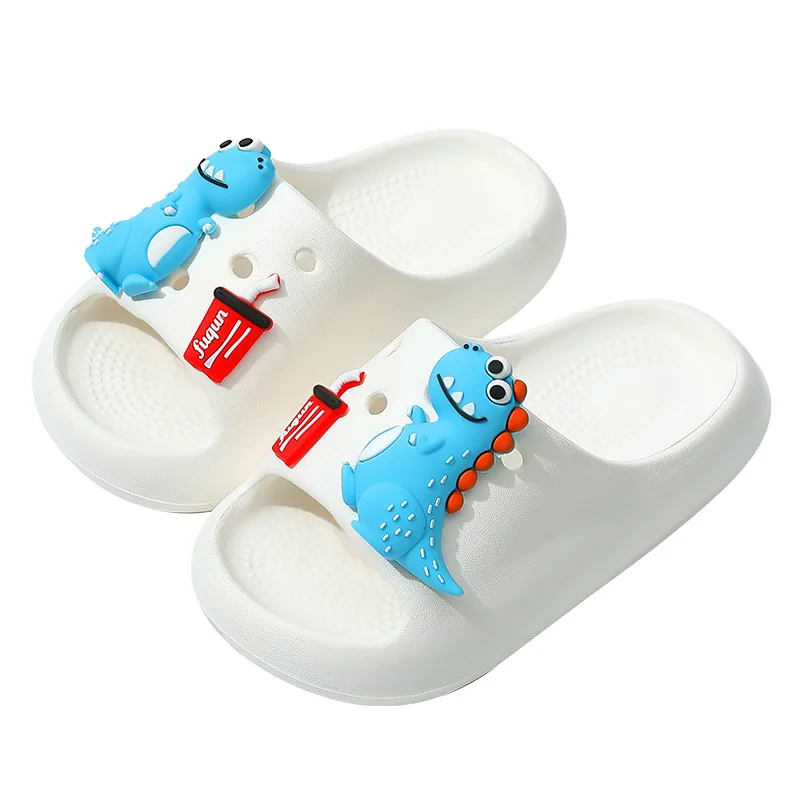 2024 Diy Cartoon Children Summer Male and Female Home Bathroom Non-slip Children Wear Slippers Outside