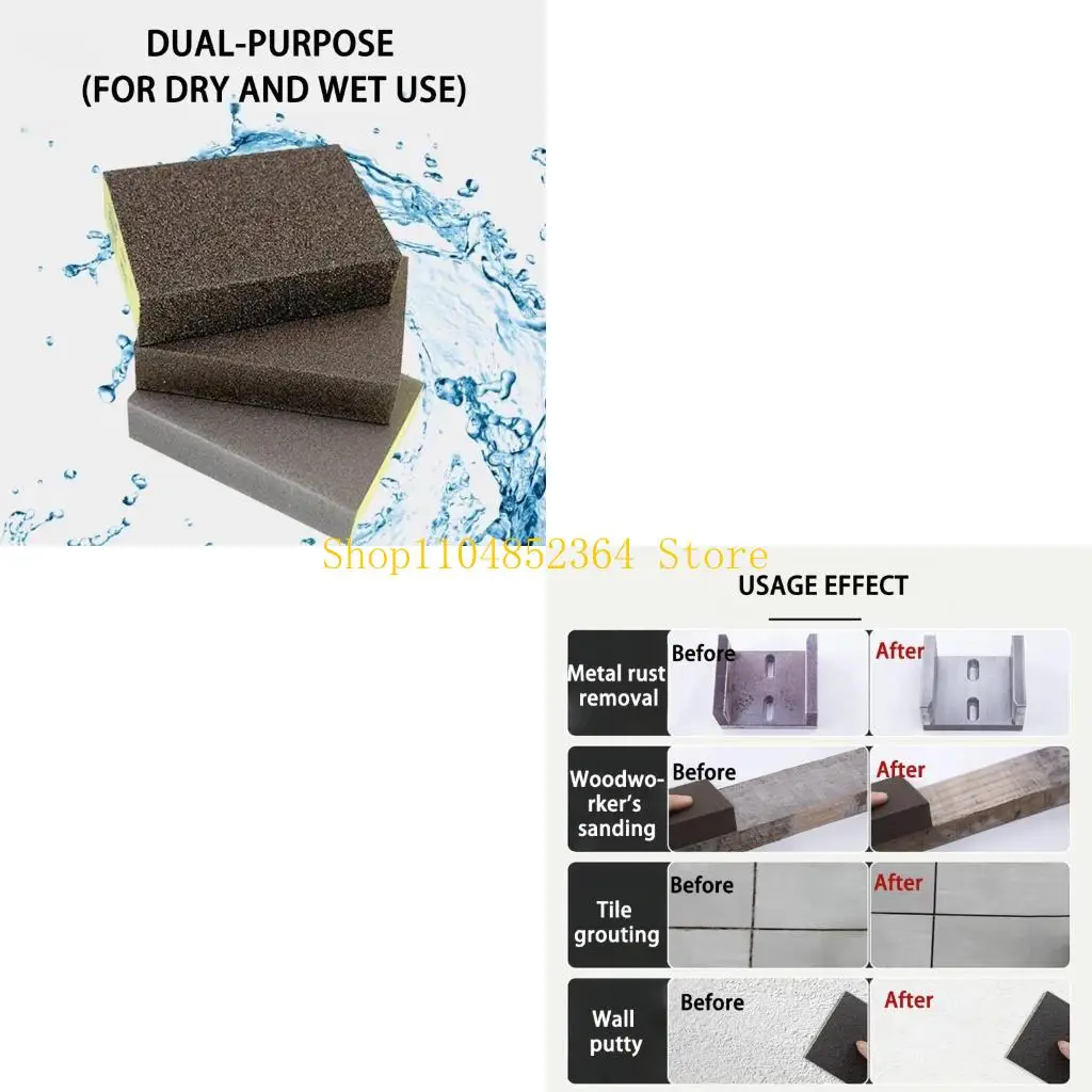 

652f многоразовый 4 боковой шлифовальный блок 6 шт.