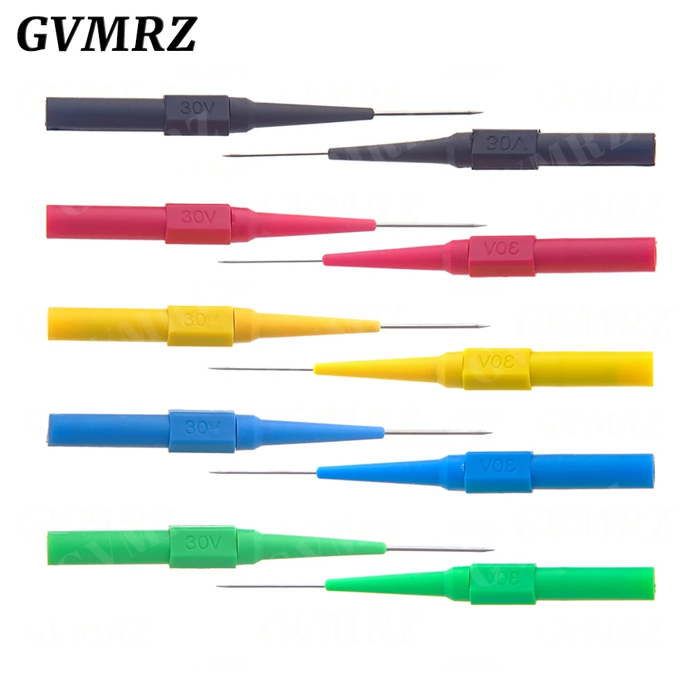 5PCS 0.7mm/1.0mm Insulation Piercing Needle Non-destructive Multimeter Test Probes  30V Measuring Device For Banana Plug