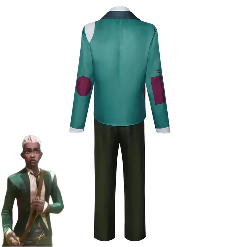 أنيمي لعبة LOL فيلم غامض 2 إيكو بوي الذي تحطمت الوقت تأثيري حلي معطف أخضر موحد قميص شعر مستعار الكبار رجل كرنفال الدعاوى؛