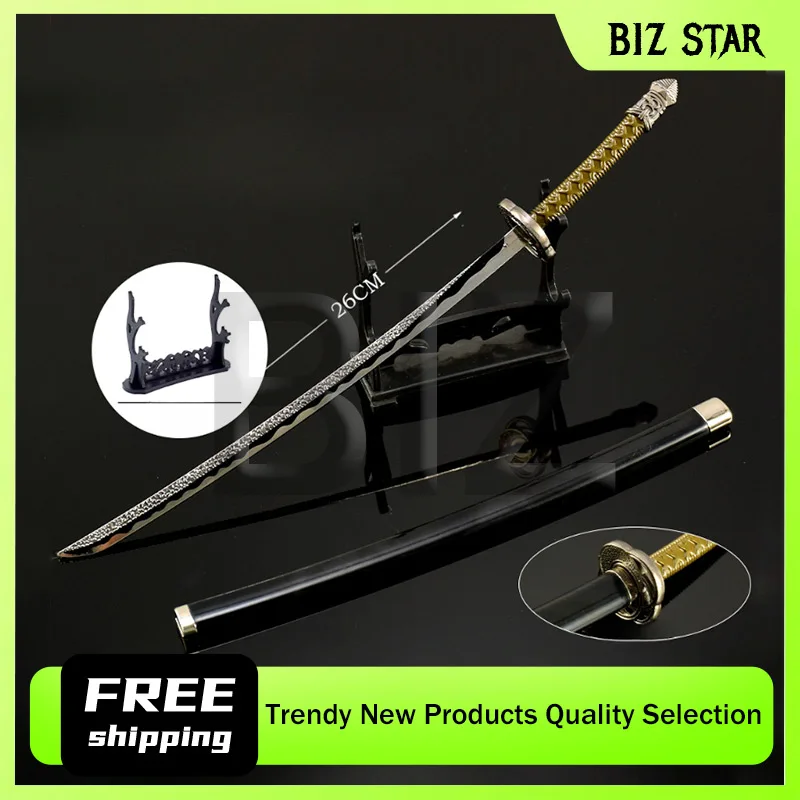 26 سنتيمتر/10.24in Eldenn لعبة الطرفية سلاح نموذج شفرة القمر المخفية نسخة مطورة سيف معدني الحرف اليدوية حلية هدية لصبي