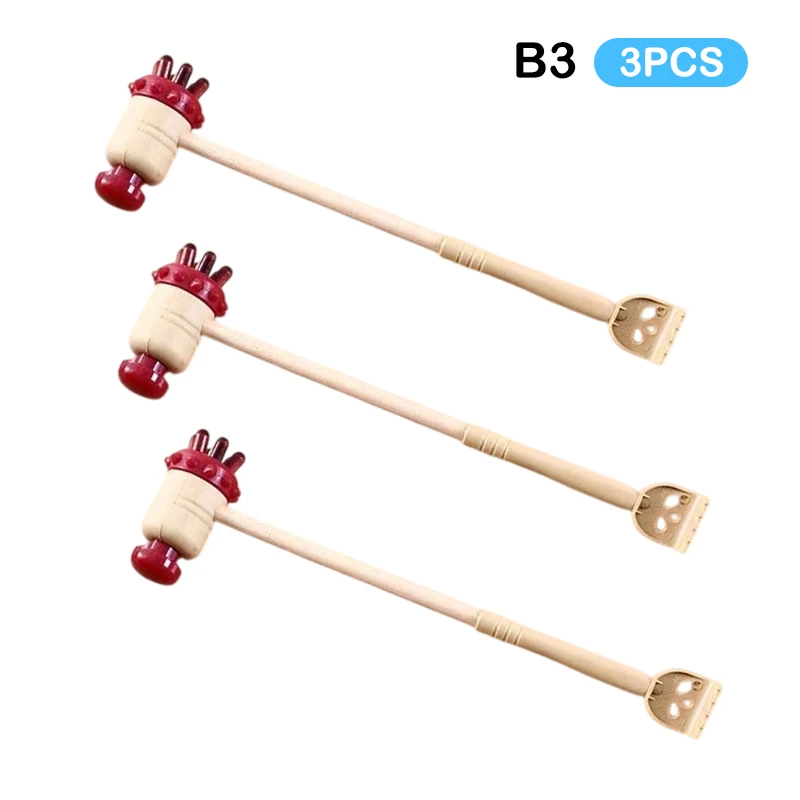 

1/3 шт. длинная ручка, скребок для спины, массажер для тела для царапин, зуда, массажная палочка, инструмент для снятия зуда, комфорт человеческого тела