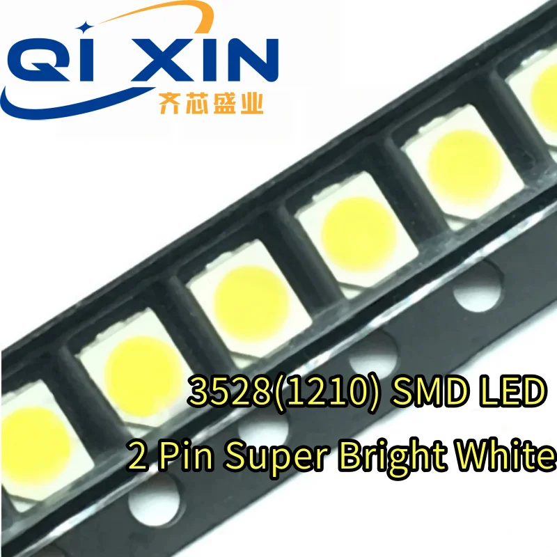 1210 3528 SMD LED Diode 2 Pin Super Bright White Surface Mount Light Emitting Diode for Electronic Lighting