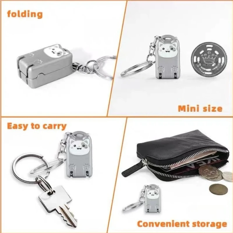Nail Clipper - Mini Folding Nail Scissors - Splash-proof Nail Clipper - Key Pendant - Stainless Steel - Portable Nail Clippers