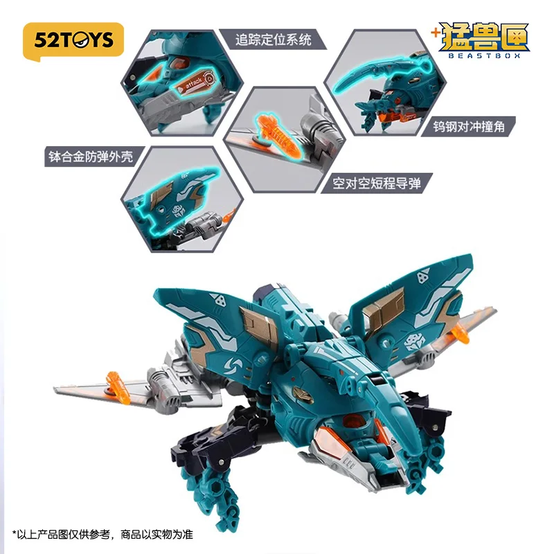 Original 52Toys Beast Box Series  Breeze halberd Deformation Toys Assembled Model Tide Play Mecha Model  Action Figure For Boy