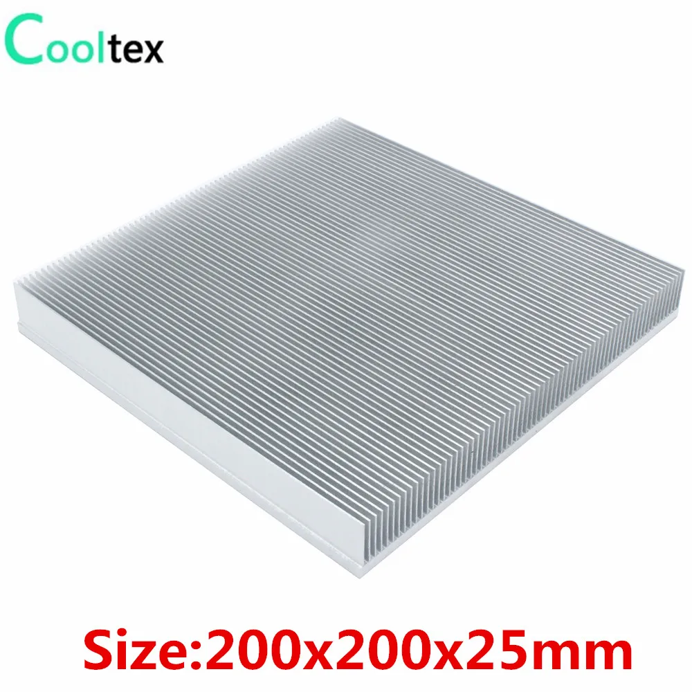 

Aluminum Heatsink 200x200x25mm Skiving Fin Heat Sink Cooling Cooler Radiator for Electronic Chip LED Heat Dissipation