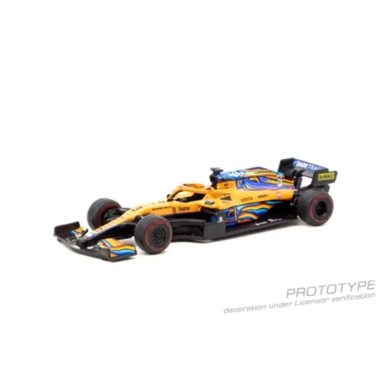 1:64 F1 car Ricard Norris ABU Dhabi alloy simulation model, children's collection of decorative toys, holiday gifts for children