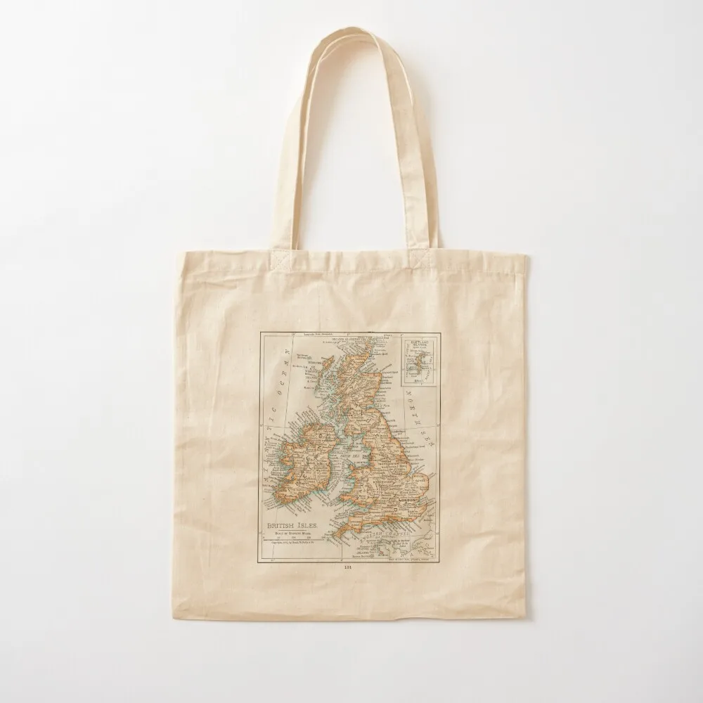 

Vintage UK Map Tote Bag tote bag canvas Women's shopper Lady bag Canvas Tote