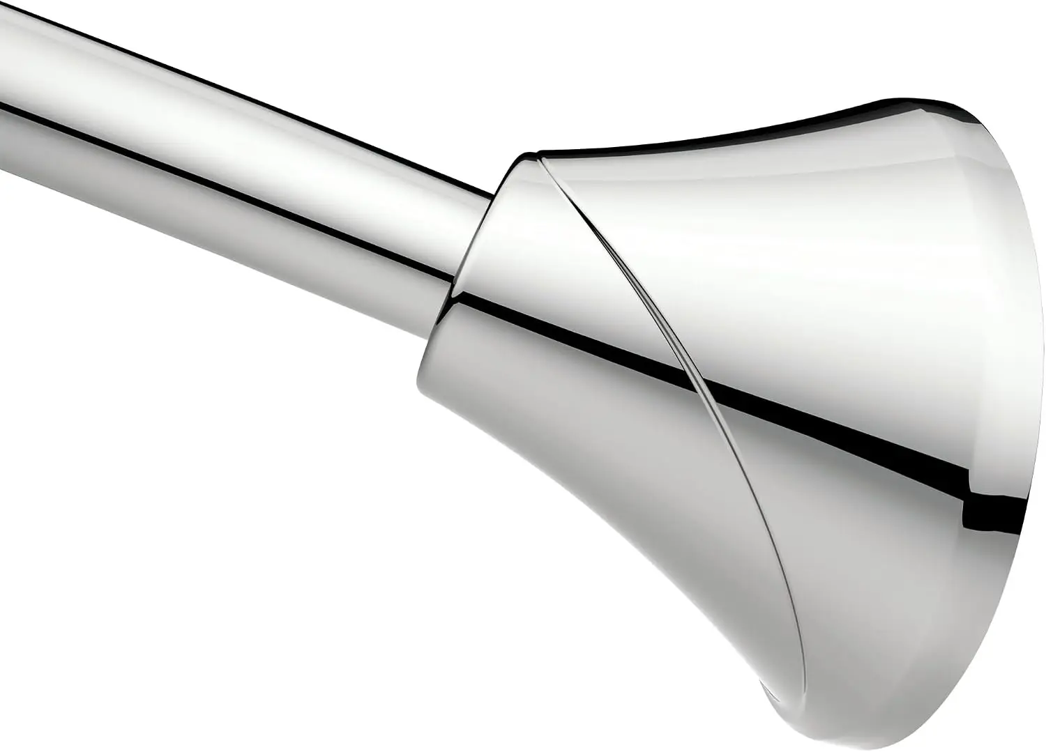 Curved Tension Shower Rod, Chrome, 57-60in, No Drill