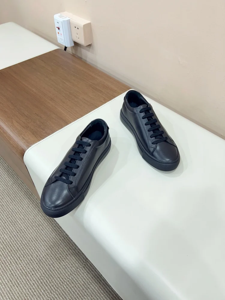 New fashion breathable genuine leather men's and women's casual comfortable simple flat shoes