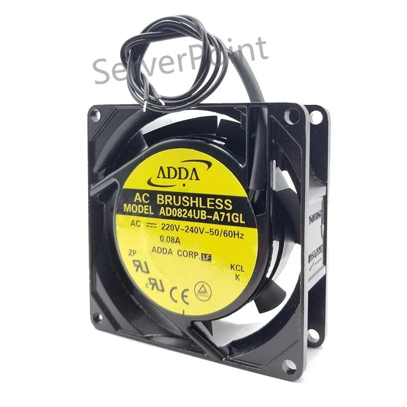 

НОВЫЙ Вентилятор охлаждения ADDA AD0824UB-A71GL 8 см, AC220V-240V, 0.08A, 50/60 Гц