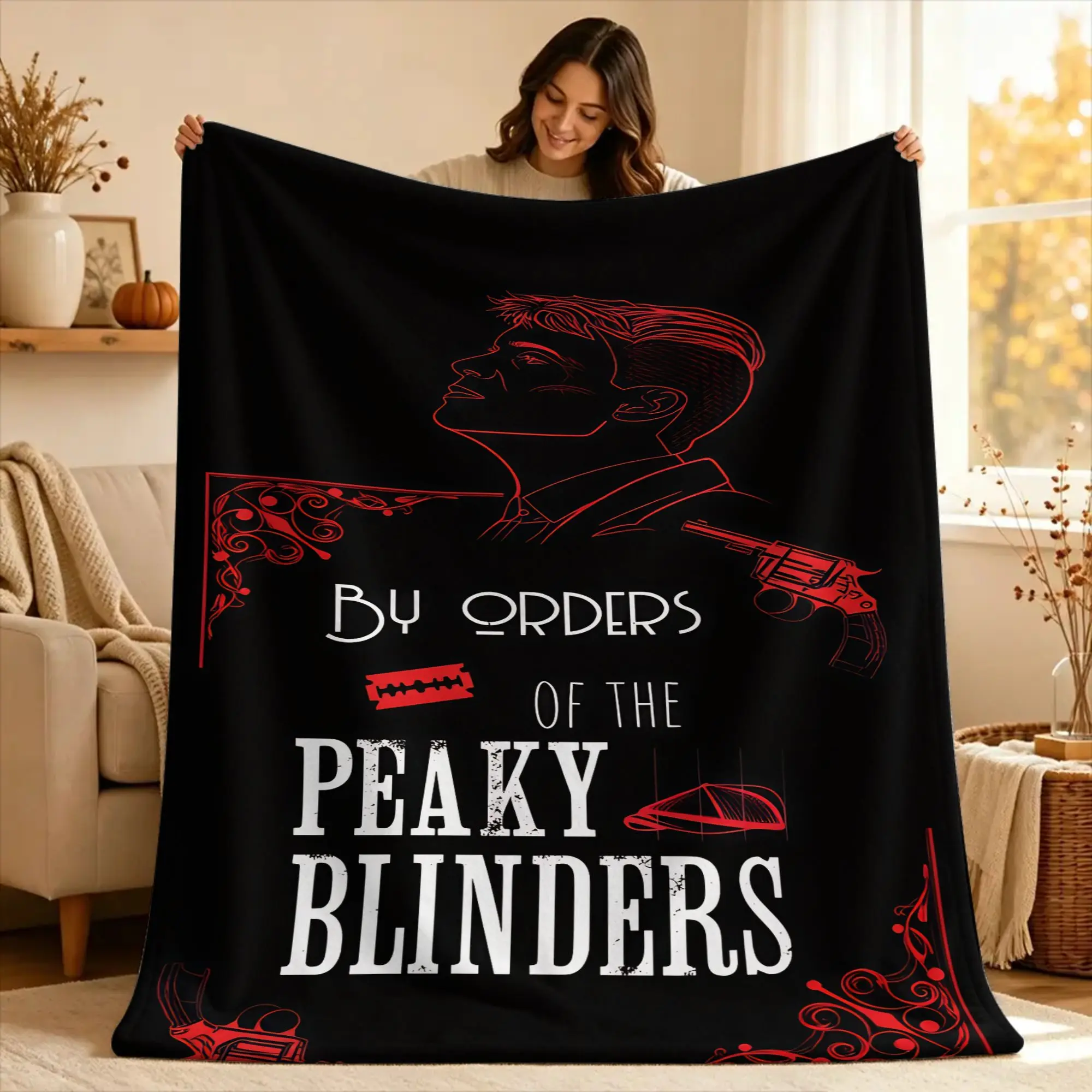 Peaky Blinders tommy shelby  Blanket Quality Warm Soft  Bedding Throws Winter Students Bedroom Aesthetic Bedspread