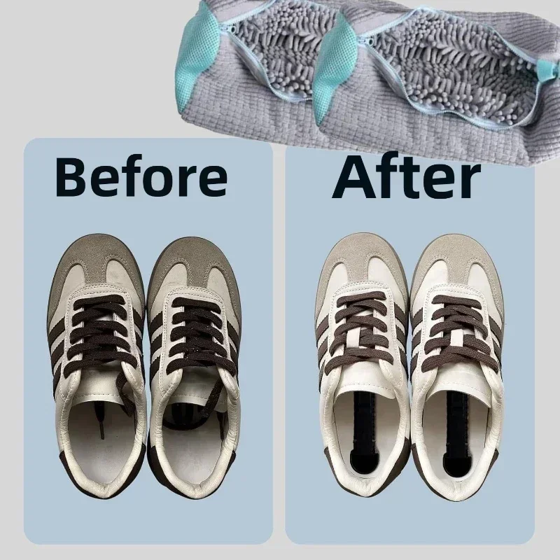 Shoes Washing Bag For Washing Machine Plush Fluffy Fibers Easily Remove Dirt Laundry Bags Anti-Deformation Home Organizer
