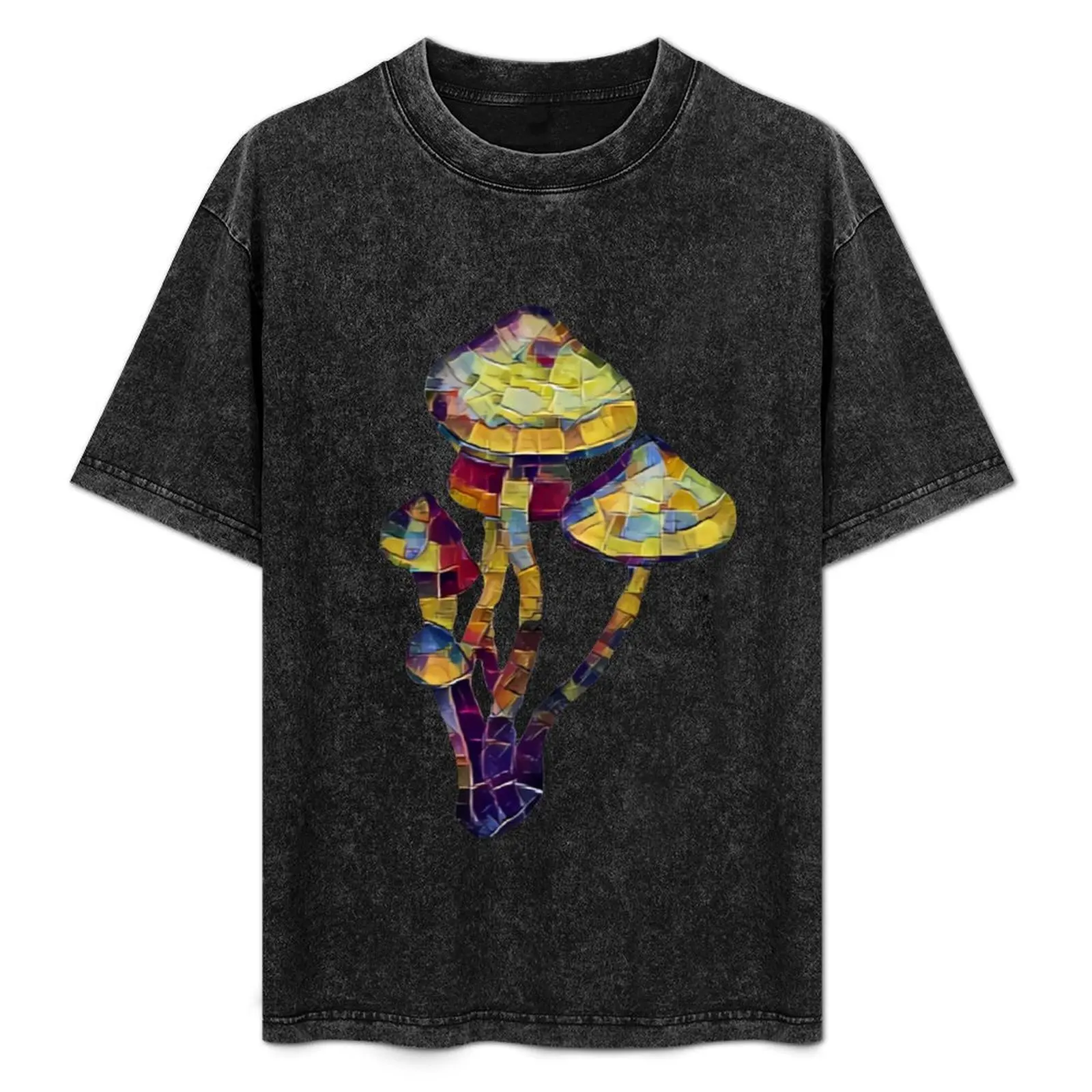 Azurescens collage T-Shirt Casual All Match Short Sleeve T-Shirt