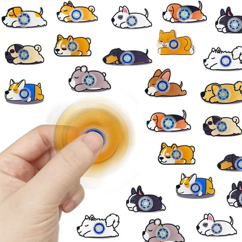 Cute Dog Fingertip Gyro Fidget Hand Spinners Fidget Sensory Gyro Toys Stress Relief Toys For Parties Favors Classroom Prizes