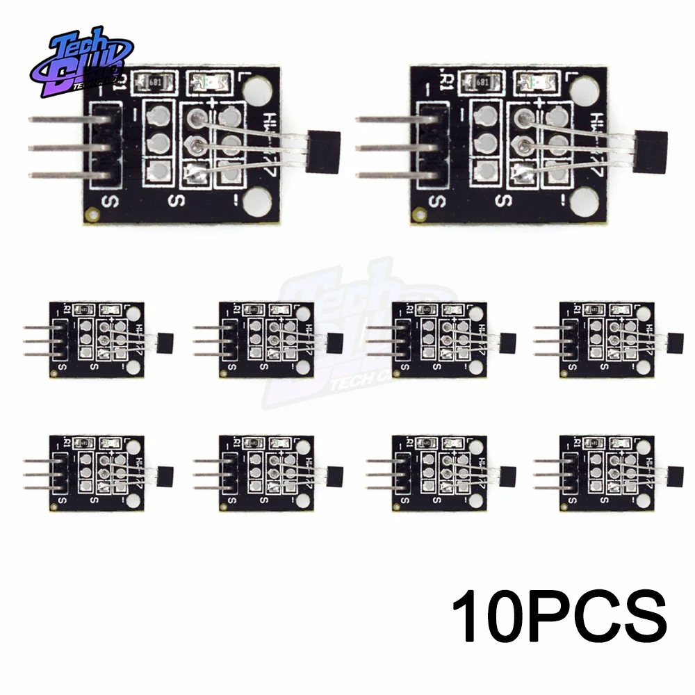 

10pcs KY-003 Hall Magnetic Sensor Module For Arduino AVR Smart Cars DIY Starter Kits DIY Electronic Component Tool Accessories