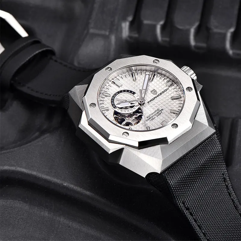 PAGANI DESIGN ساعة توربيون جديدة للرجال 42 مللي متر ساعة يد أوتوماتيكية NH39 ساعة ميكانيكية للرجال من الفولاذ المقاوم للصدأ مقاومة للماء