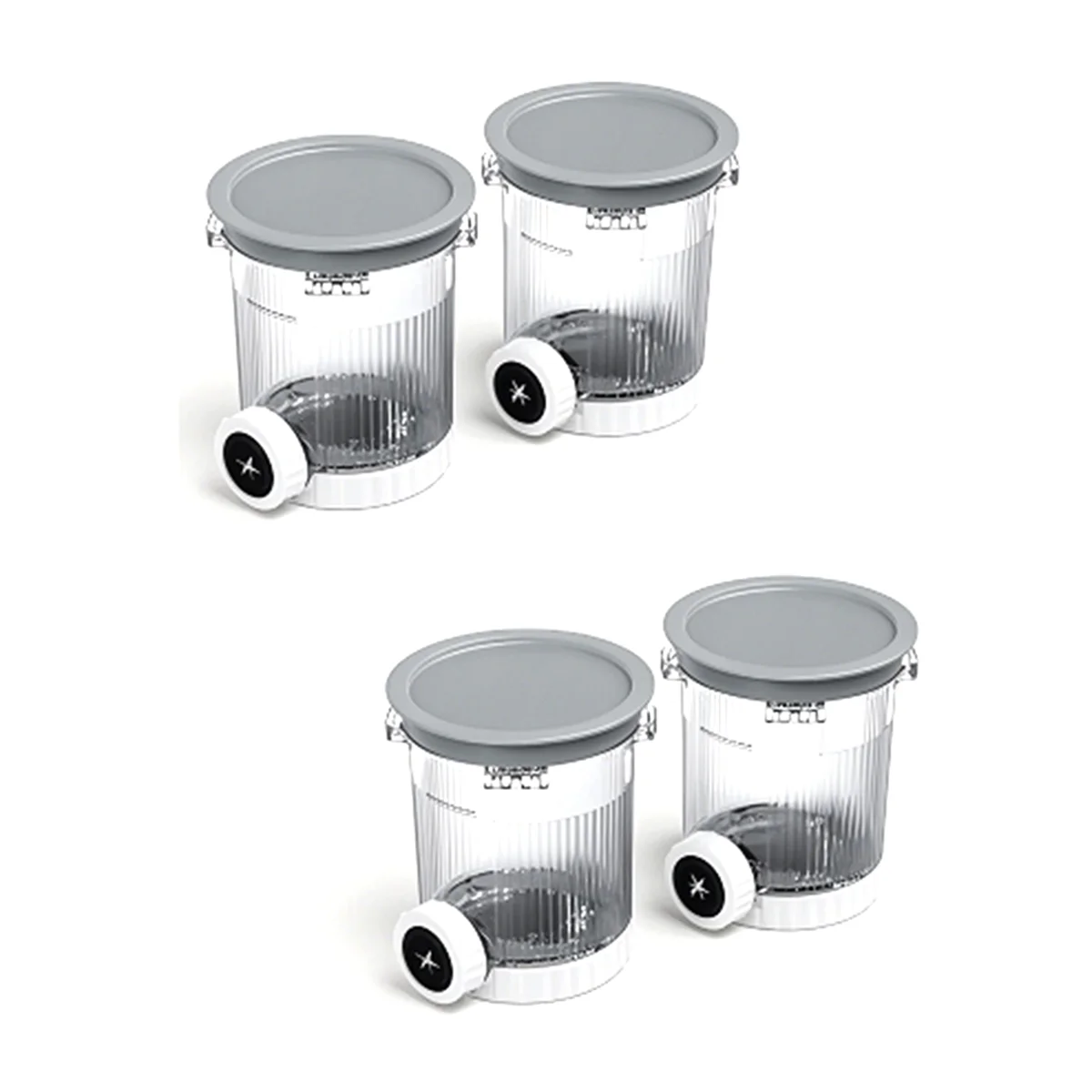 

ONCE 4pcs Pints and Lids Replacement for Swirl NC700 Series Ice Cream & Soft Makers,for Swirl NC700 NC701