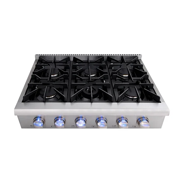 36inch 6 burners stainless steel cooktop / gas stove