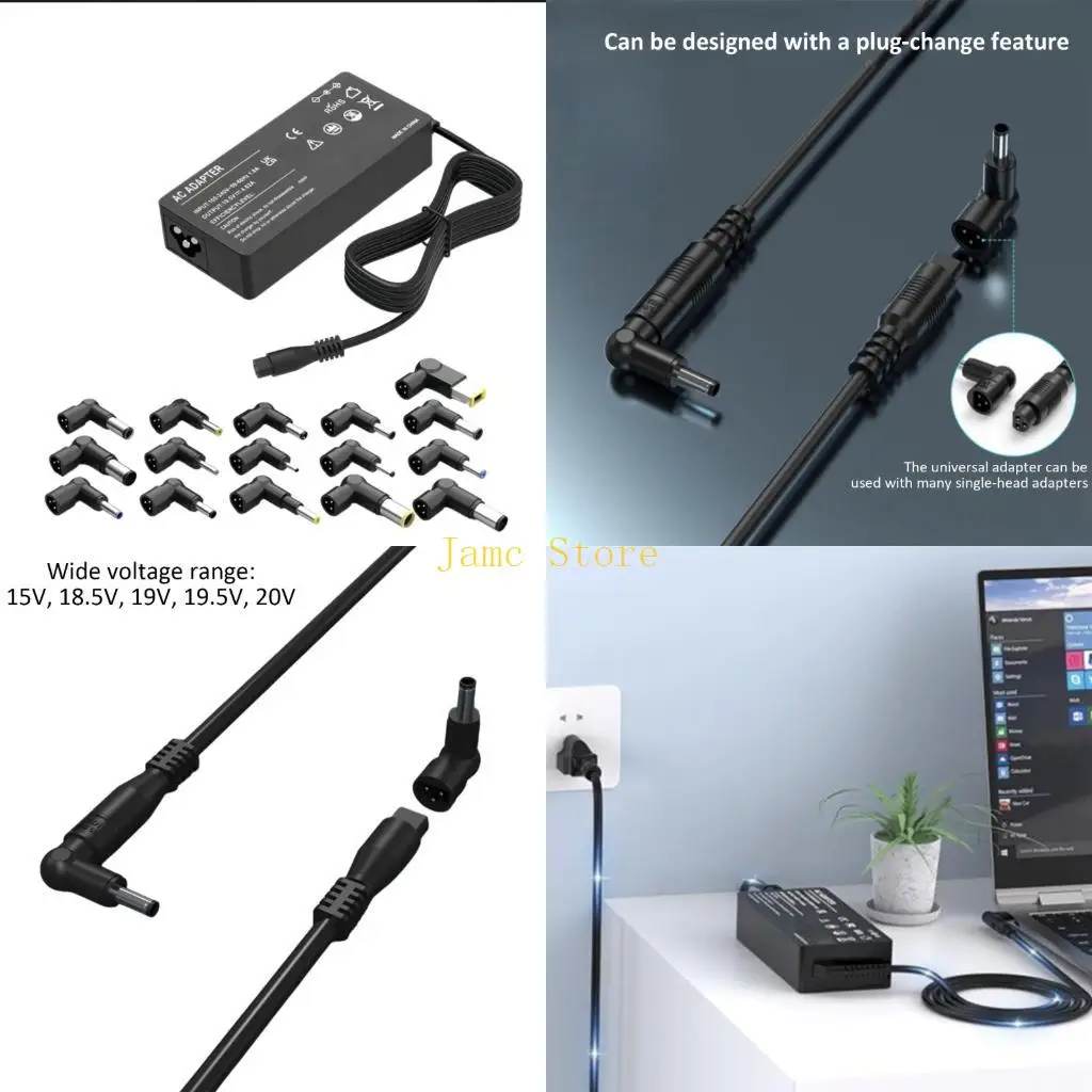 

LX0B (Pack of 1) Notebook Power Connection 90W Set Including 16 Exchangeable Direct current Various Notebook Models