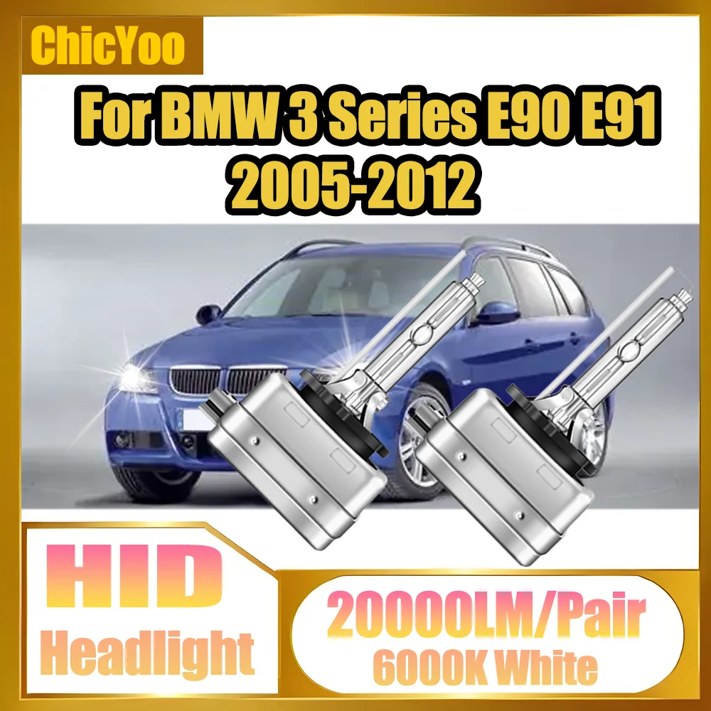 

2PCS D1S HID Xenon Headlamp Bulbs 20000LM Canbus Car Front Lights 35W LED Headlights 6000K For BMW 3 Series E90 E91 2005-2012