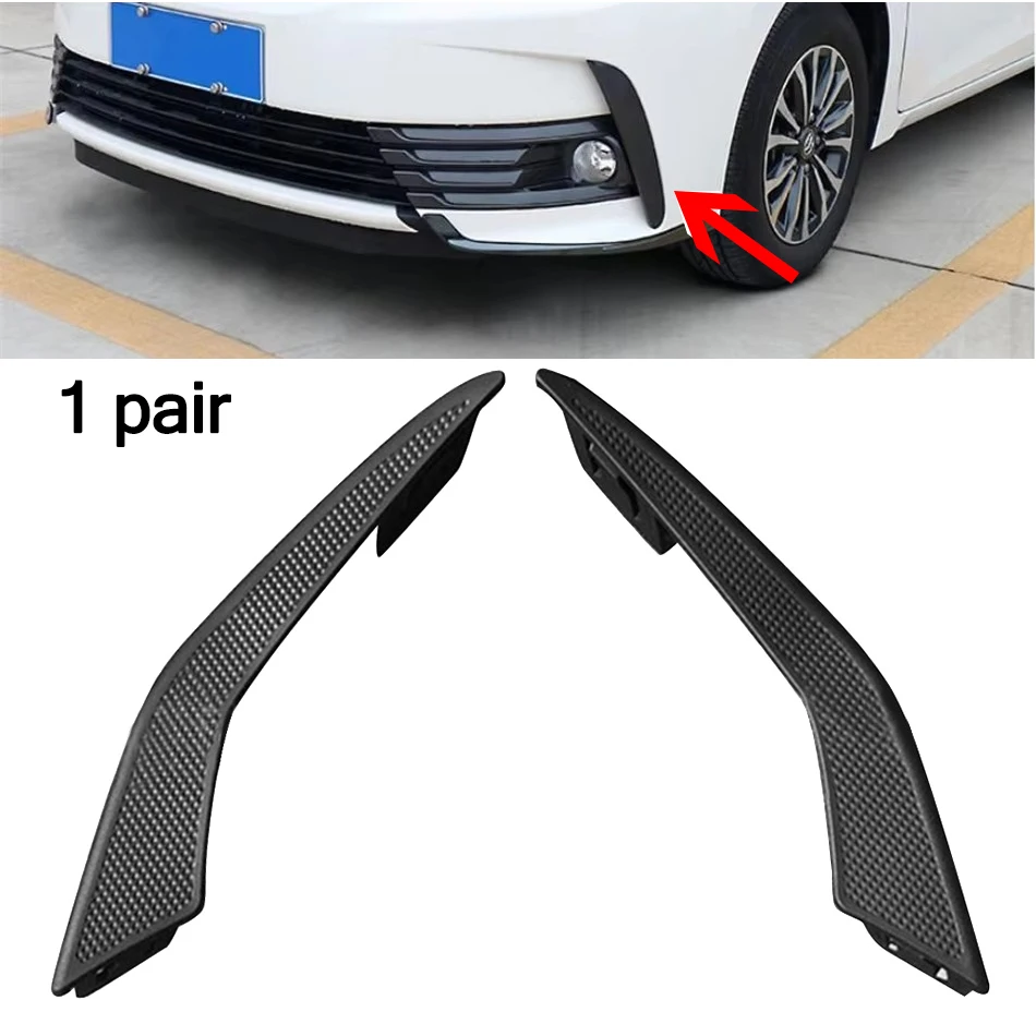 

1pair Left&Right Front Bumper Grille Head Fog Light Lamp Eyebrow Strip Cover Trim For Toyota Corolla LE XLE Sedan 2020 2021 2022