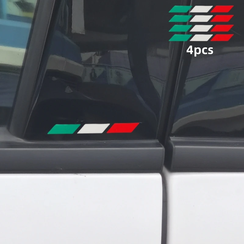 4Pcs Italy Flag Vinyl Car Wiper Stickers Decals Special For Fiat Abarth 500 500X 500e Punto Bravo Tipo Panda Styling Ornament