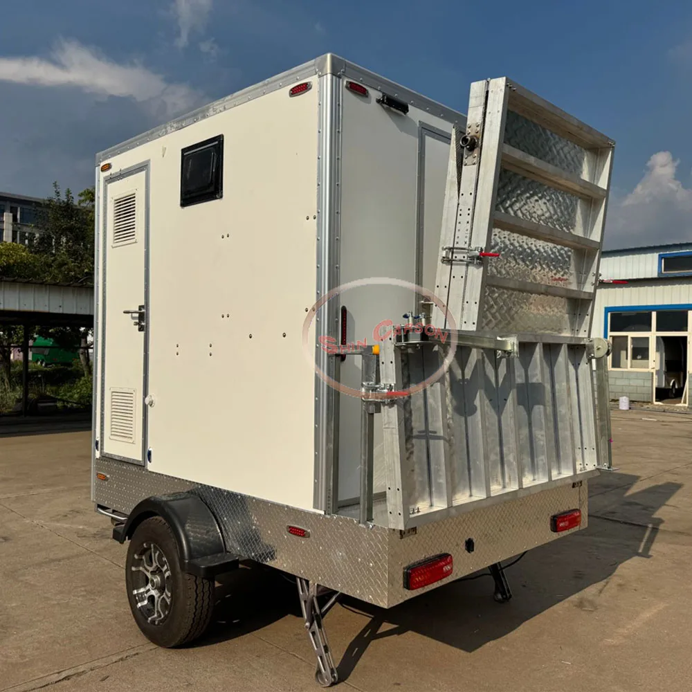 

Outdoor Mobile Luxury Toilet Trailer – Customizable, Easy-to-Move Bathroom with Showering Facilities