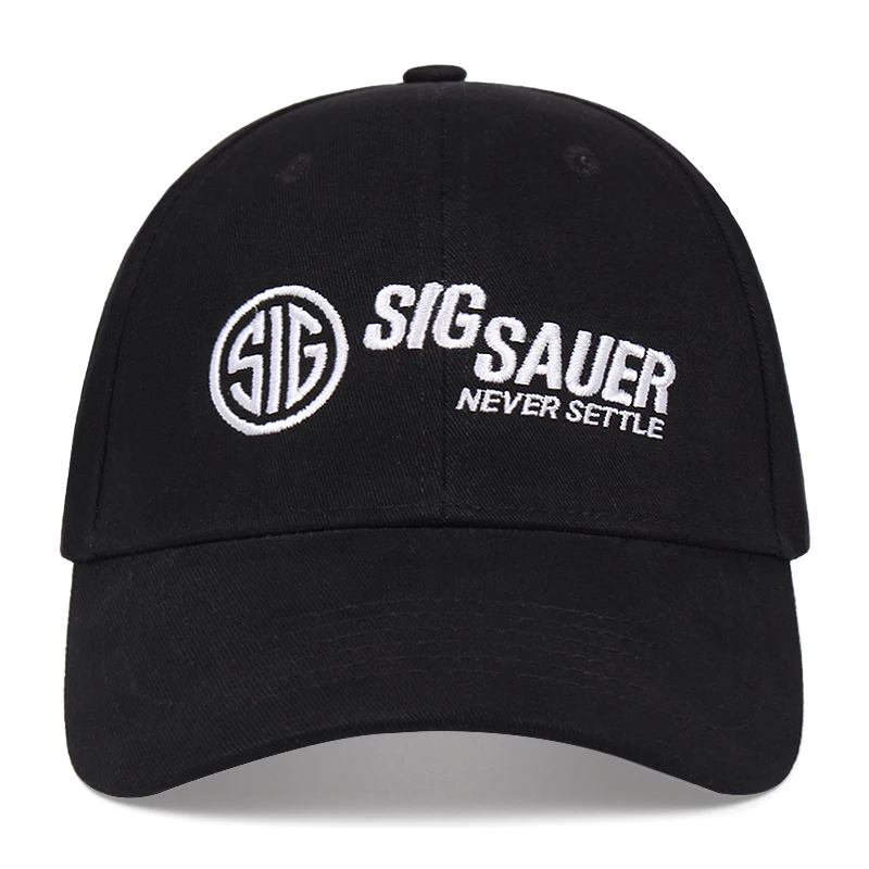 Fashion Sigsauer Embroidered Men\'s Baseball Cap Kpop Sports Caps For Men Women Adjustable Outdoor Casquette Sun Hat Male