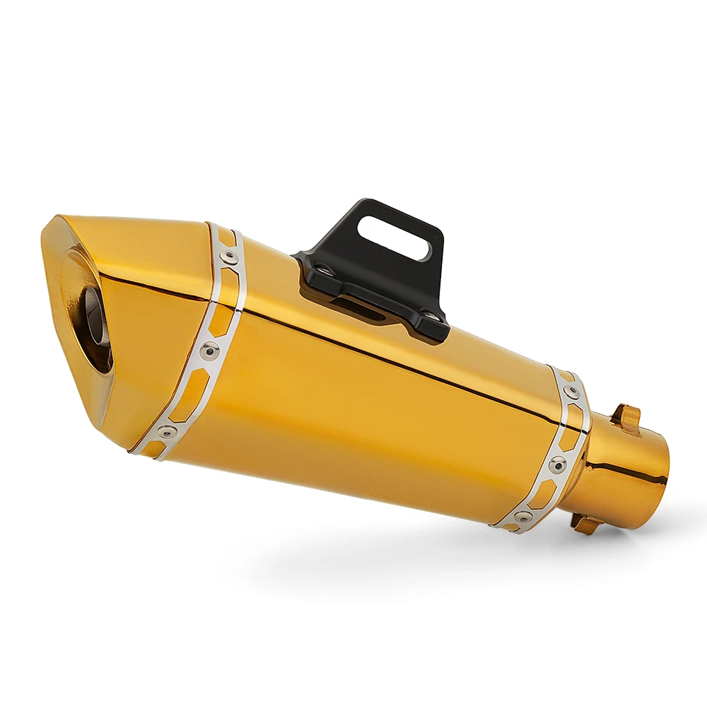 

Motorcycle Exhaust Cone Hexagon Modify Universal 51MM Interface Muffler Sticker with DB Killer For MT15 R3 CBR500R