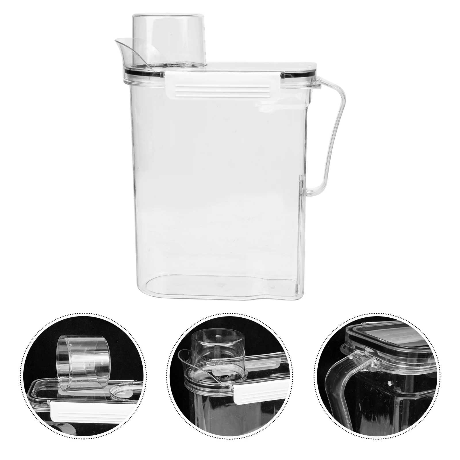 

Refillable Transparent Laundry Bucket Large Capacity Sub Bucket Leakproof Powder Container Lotion Storage Box Durable