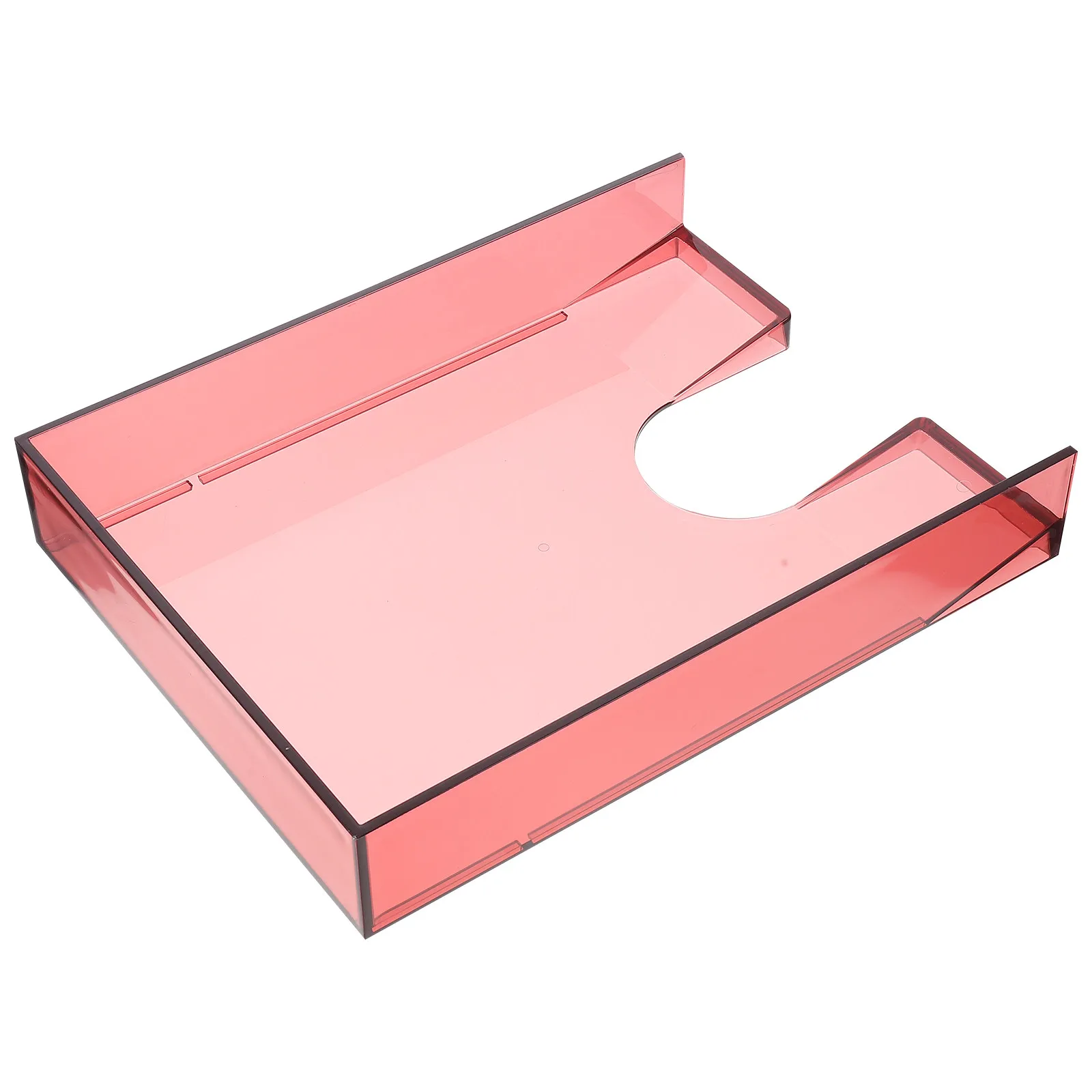 

Superposable File Box A4 Paper Holder Heavy Duty Tasteless Plastic Document Organizer Desktop Storage Box for Certificates