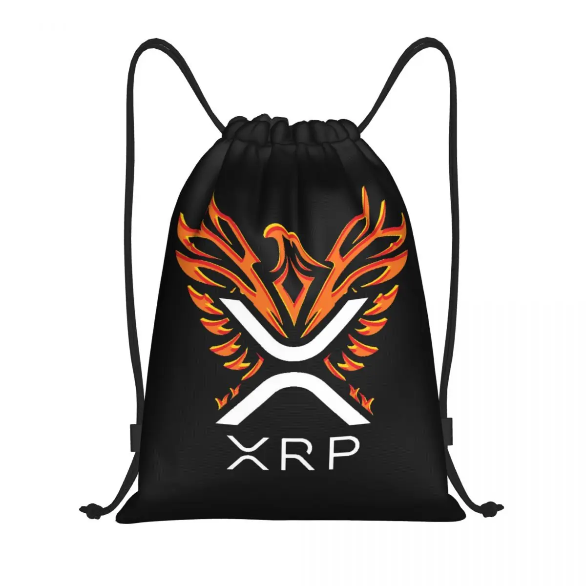 Custom Ripple XRP Drawstring Bag Men Women Lightweight Bitcoin Cryptocurrency   Sports Gym Storage Backpack