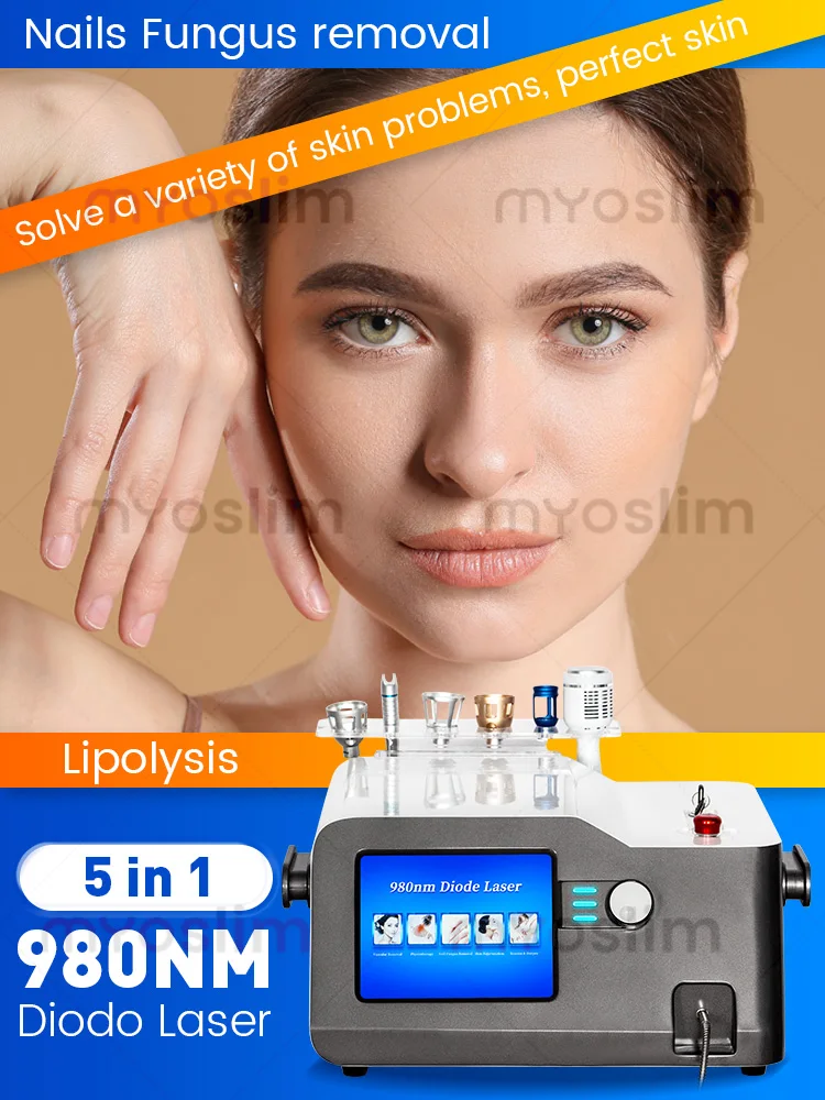 

5 IN 1 980nm 30W Laser Vascular Resection Machine Diode Laser 980 Nail Fungus And Spider Vein Effective Resection Therapy