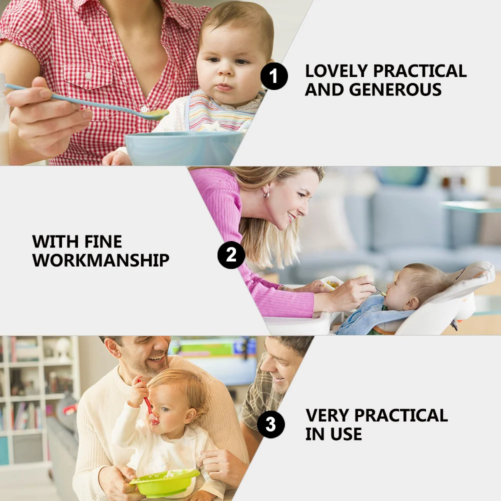 

1Set Silicone Baby Spoon and Fork Set for Learning to Eat Soft Tip Training Utensils Toddler Feeding Tableware Kids Dinning