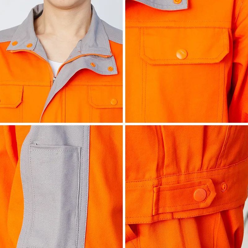 作業服セット作業服綿 100% 労働者つなぎ服作業員制服車のワークショップ溶接スーツ機械式 repqairman スーツ