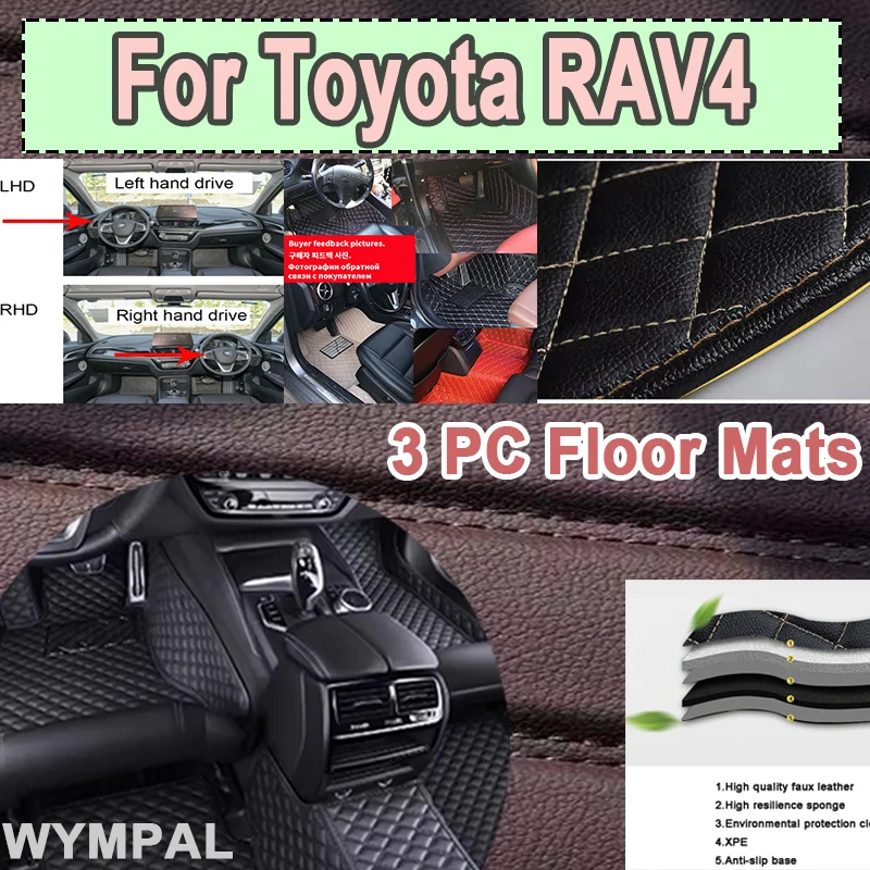 

Luxury Car Floor Mats For Toyota RAV4 RAV 4 Suzuki Across XA50 2019 2020-2023 Carpet Leather Mat Car Accessories Protective Mats