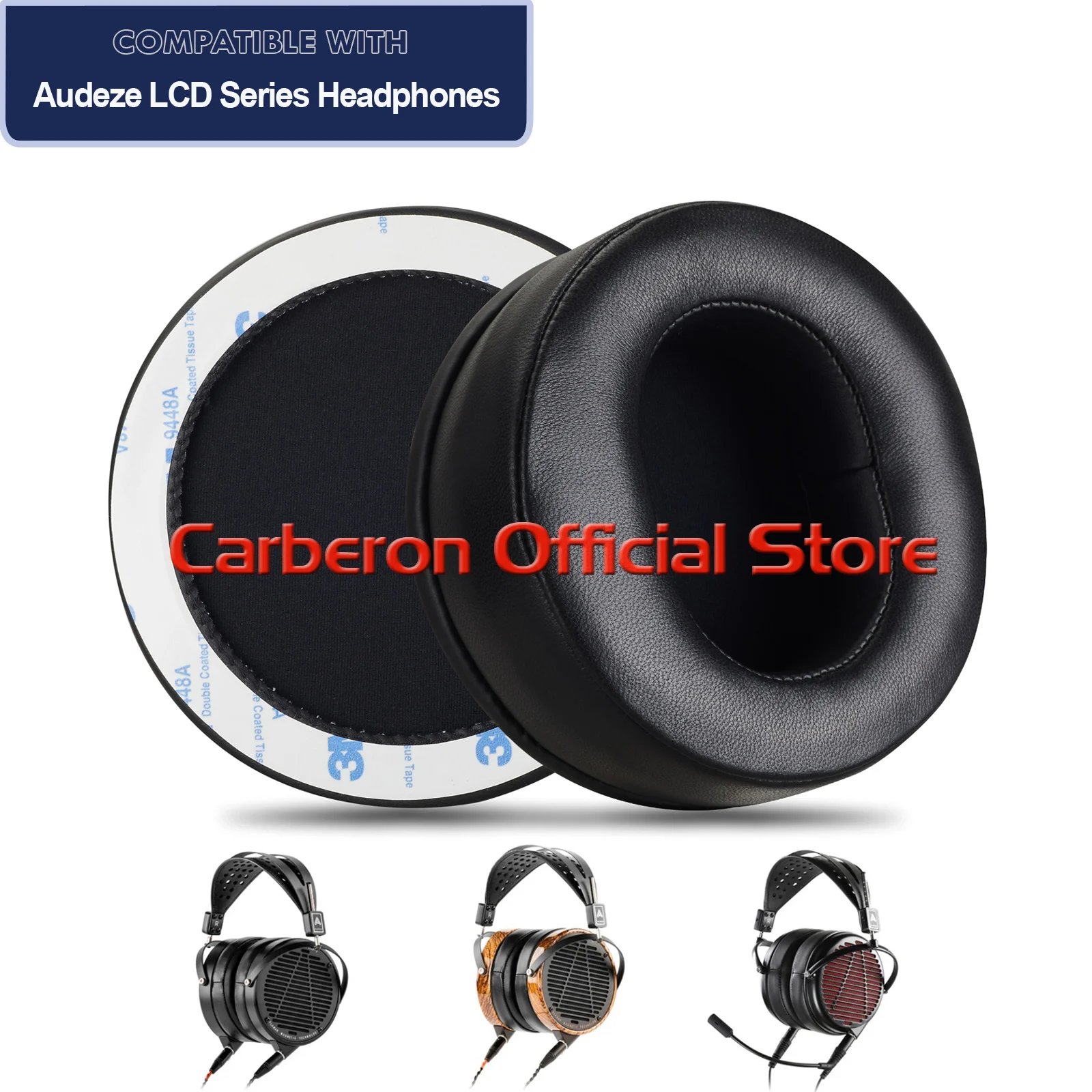 Carberon Angled Sheepskin Leather Ear Pads for Audeze LCD-2 LCD-2 Classic LCD-3 LCD-4 LCD-4Z LCD-X LCD-GX Headphones (11cm)