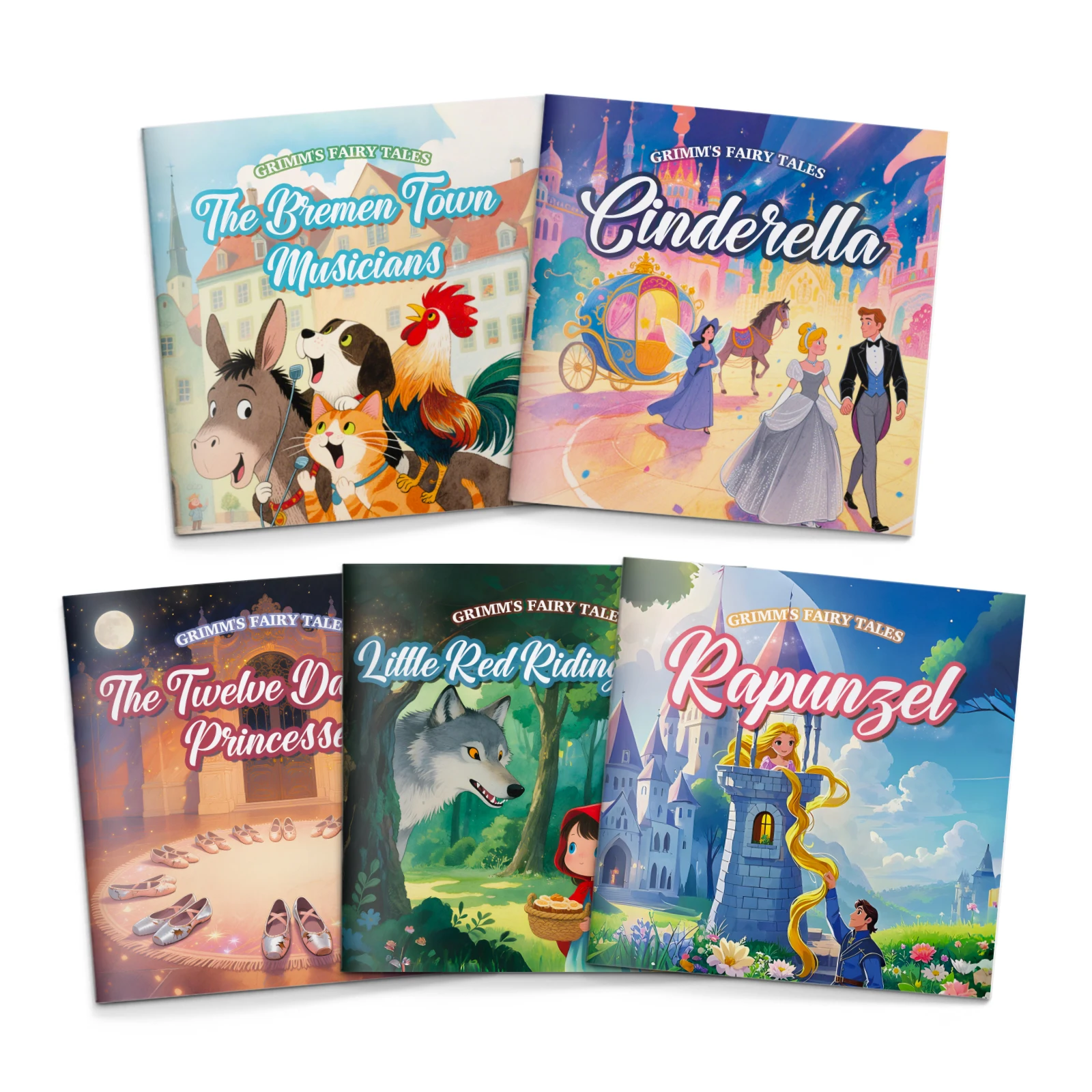 Children Grimms Fairy Tales Book Various Fun Short Stories Exquisite Cartoon Patterns Best Selling Book Great Gift