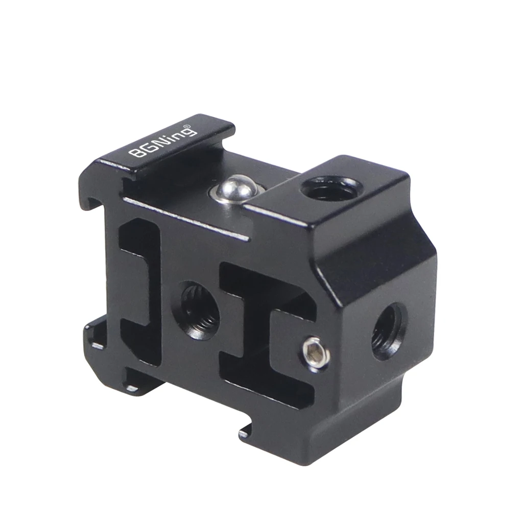 Kamera Blitzschuh Mount Adapter Aluminium Triple Cold Shoe Halterung Stativ Kugelkopf Monitor für DJI Mic 2 Studio Video Licht Stehen – Detail 5