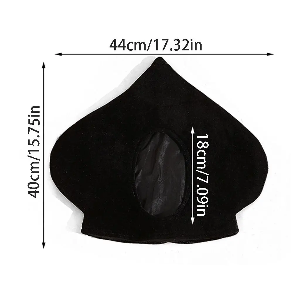 Creative Spades A Hat Comfortable Funny Roleplaying Photo Cap Elastic Unisex Decorative Black Headgear Halloween Party