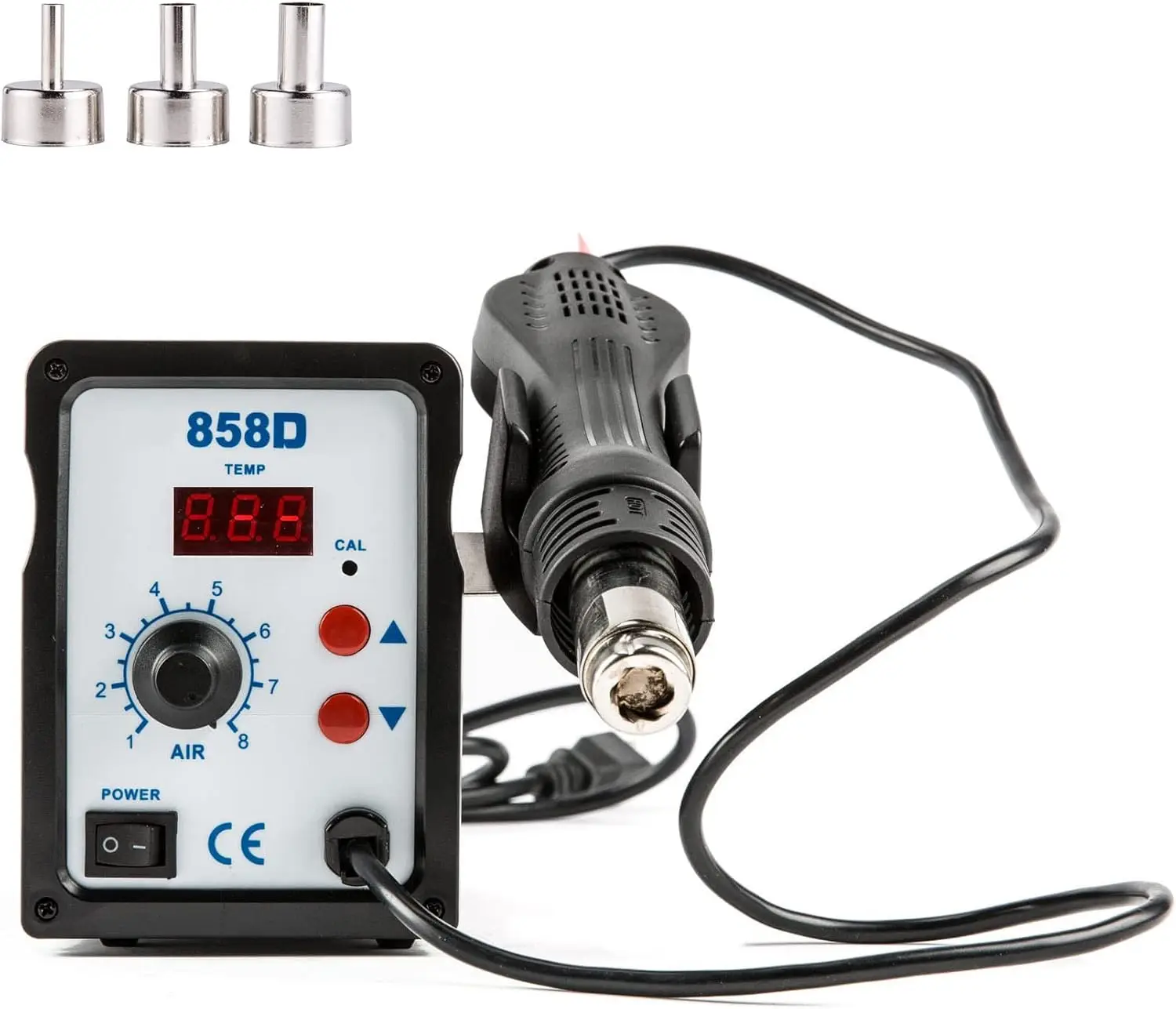

SMD Rework Station with Hot Air Gun, 110V Digital Desoldering Iron Kit for Electronics Repair, Fast Heating 842°F