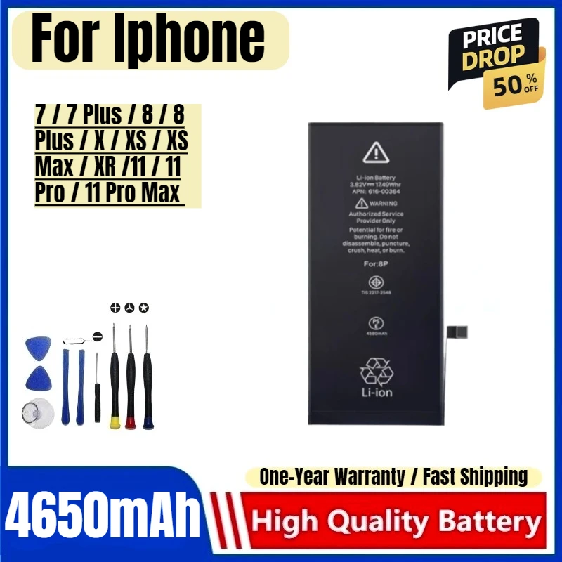 Battery for IPhone8/8P/11/11P/12/12P/13/ X/XS High Capacity Battery High Quality Replacement Battery with Tools