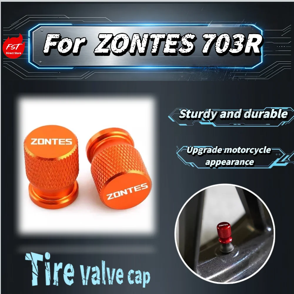 For Zontes 703R Corrosion Resistant Anti-theft Valve Cover, Sealed Dustproof Tire Stem Cap Upgrade Accessories