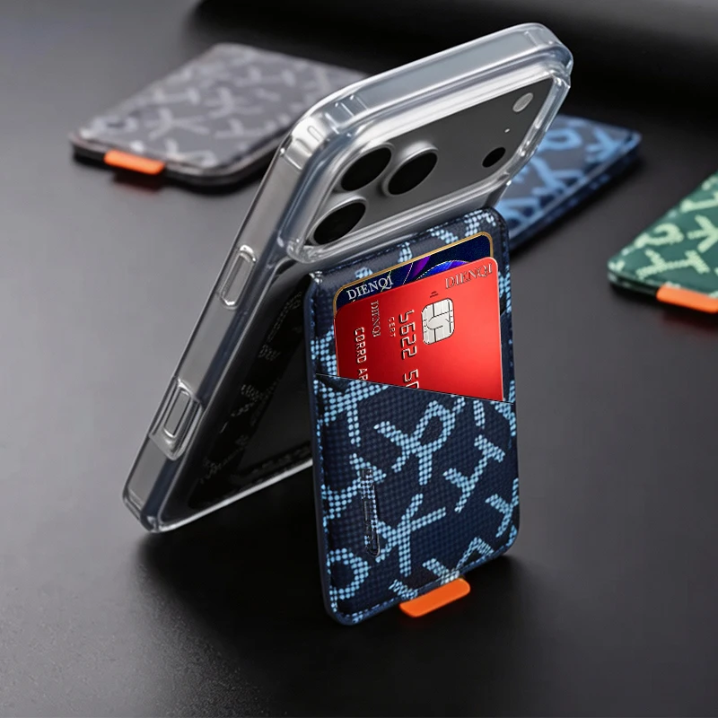 Magnetic Card Holder Bifold Phone Stand MagSafe Slim Card Case Magnet Credit Card Phone Wallet for IPhone 12-17 Pro Max Plus