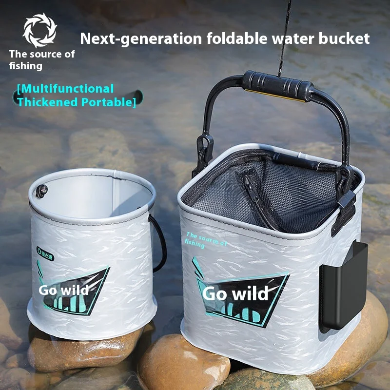 

Bucket Luya Wild Fishing Foldable Transparent Live Bucket Portable Guard Bucket Outdoor Fish Box