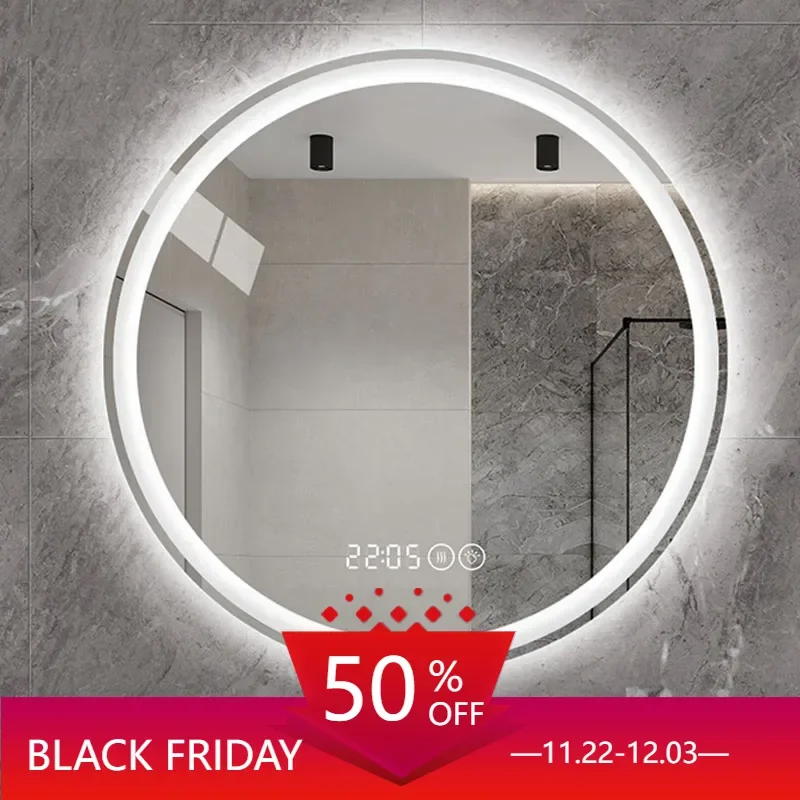 Bathroom Light Led Mirror Dress Women Hanging Hotel Decorative Wall Full Mirror Tempered Glass Full Body Espelho Smart Mirror