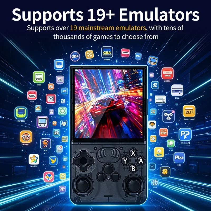 GAMINJA Retro Handheld Video Game Console WiFi APP Download Support Global Online Battle with Massive Game Updates Download