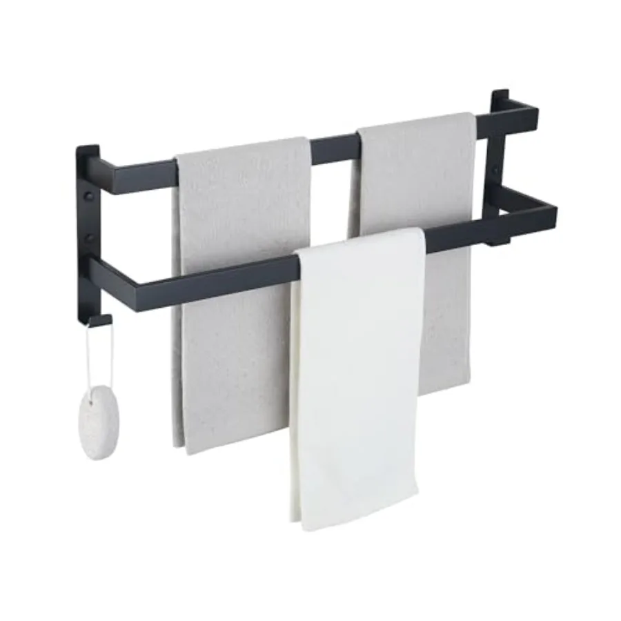 

Двойная настенная полка для полотенец из нержавеющей стали, 2-уровневая, для ванной комнаты